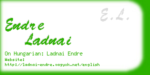 endre ladnai business card